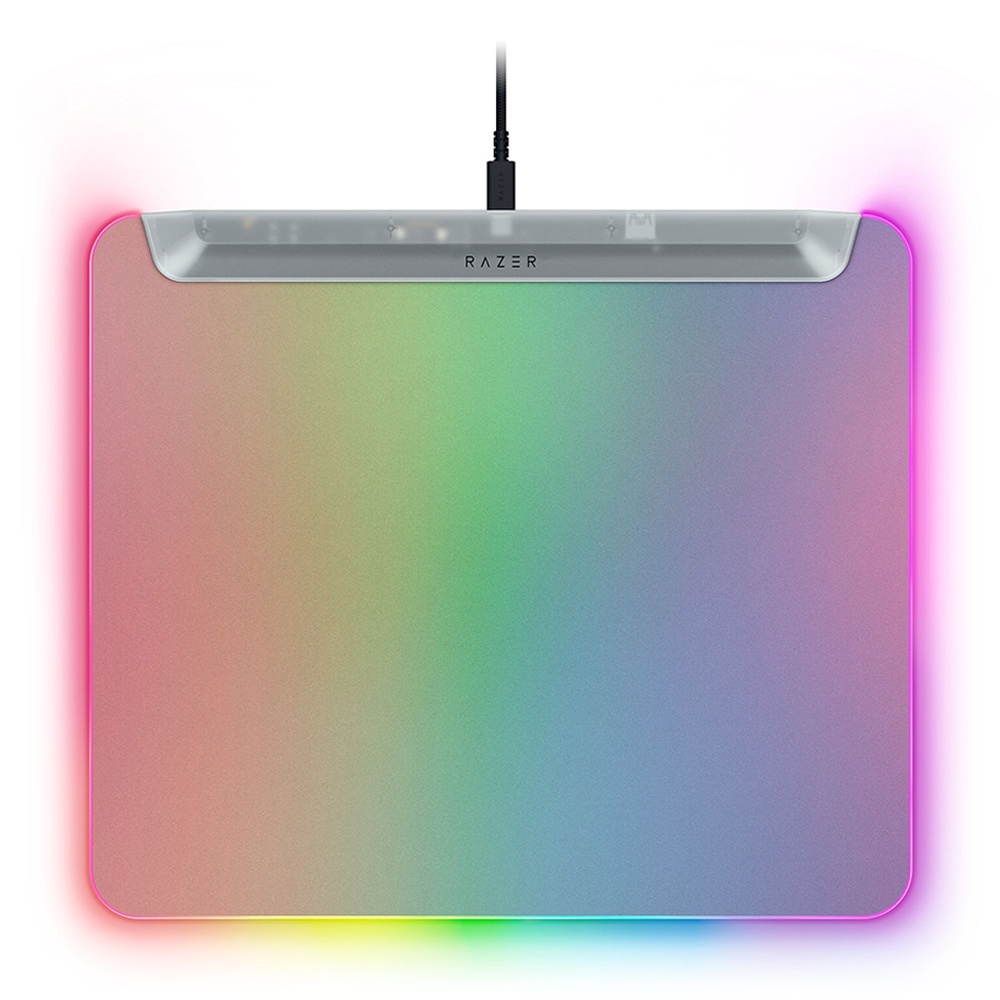 MOUSE PAD (เมาส์แพด) RAZER FIREFLY V2 PRO - SIZE 278 x 360 x 4.6 MM PHANTOM WHITE EDITION