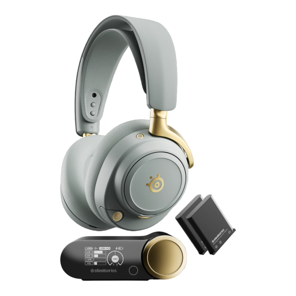 WIRELESS HEADSET (หูฟังไร้สาย) STEELSERIES ARCTIS NOVA ELITE - SAGE-GOLD