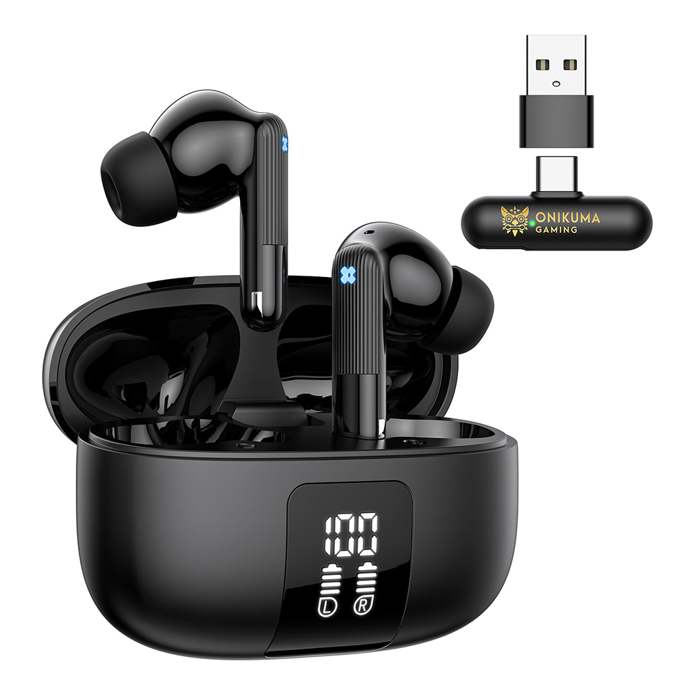 TRUE WIRELESS HEADPHONE (หูฟังทรูไวร์เลส) ONIKUMA TX612 - BLACK