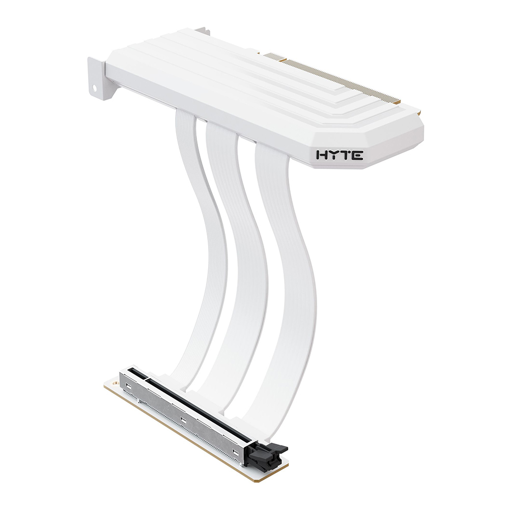PCIe RISER CABLE (สายพีซีไอเอกซ์เพรส) HYTE PCIE 5.0 HYPER RISER - SNOW WHITE