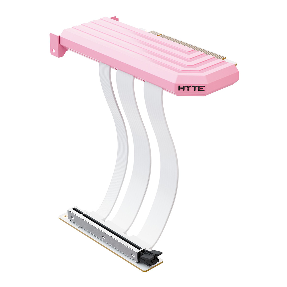 PCIe RISER CABLE (สายพีซีไอเอกซ์เพรส) HYTE PCIE 5.0 HYPER RISER - STRAWBERRY MILK