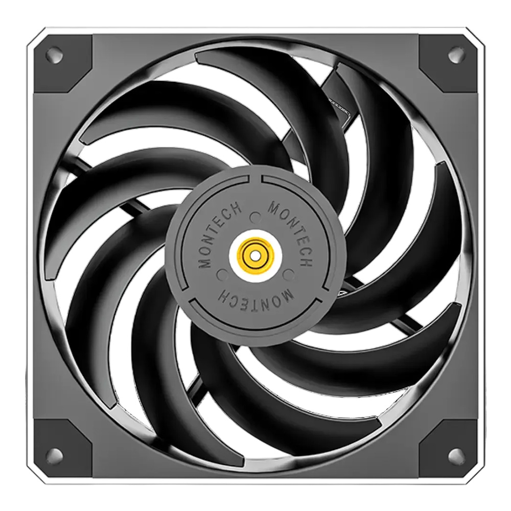 CASE FAN (พัดลมเคส) MONTECH METAL 120 PWM - 120MM PWM BLACK