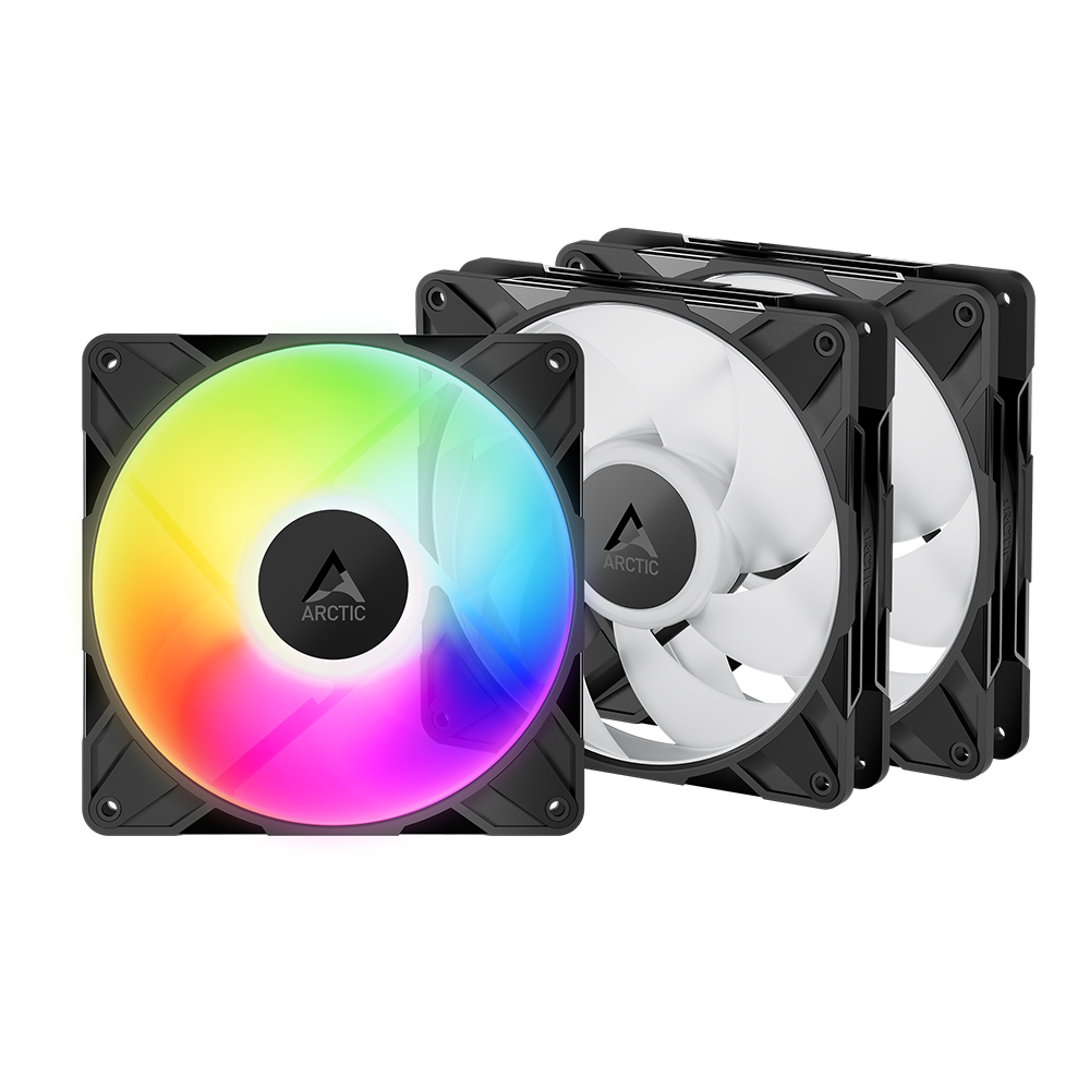 CASE FAN (พัดลมเคส) ARCTIC P14 PRO A-RGB - 140MM ARGB PWM PACK 3 BLACK