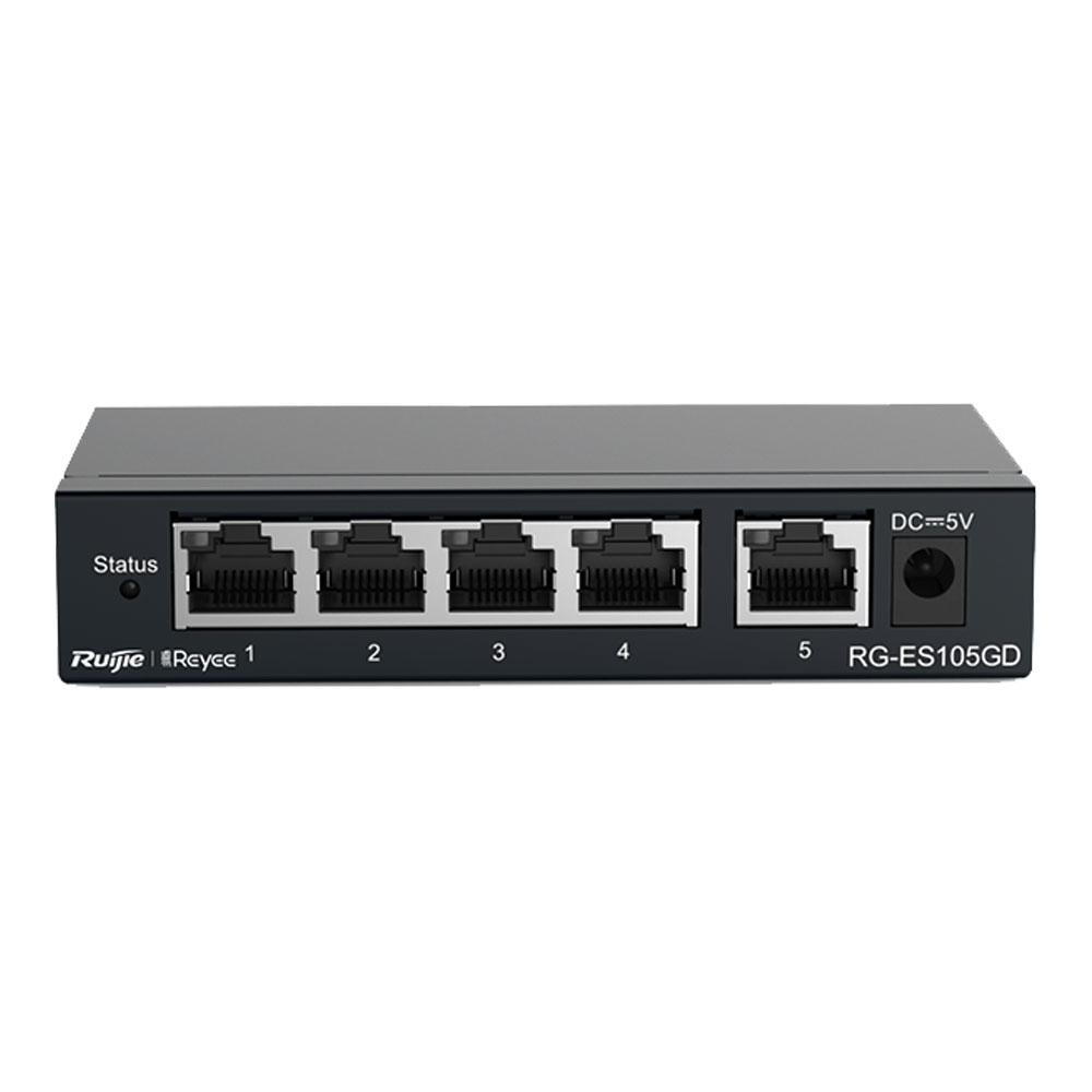 SWITCH (สวิตซ์) REYEE 5 PORT RJ45 PORTS STEEL CASE - RG-ES105GD