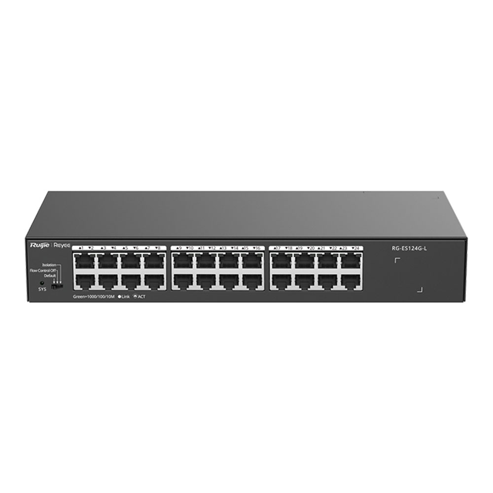 SWITCH (สวิตซ์) REYEE 24 PORT RJ45 PORTS STEEL CASE - RG-ES124G-L