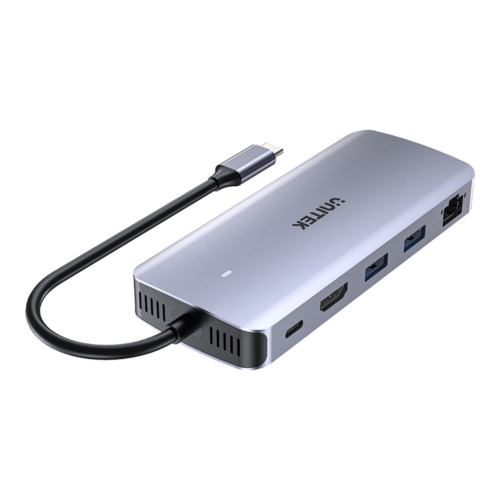 USB DOCK (ยูเอสบีด็อก) UNITEK D1120A01 - 6-IN-1 USB-C HUB WITH M.2 SSD ENCLOSURE