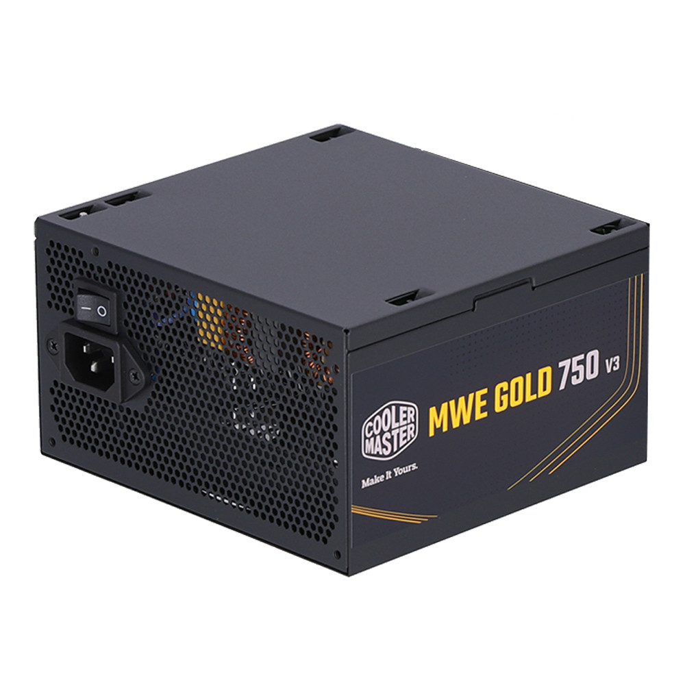 POWER SUPPLY (อุปกรณ์จ่ายไฟ) COOLER MASTER MWE GOLD 750 V3 ATX 3.1 NON-MODULAR - 750W 80 PLUS GOLD ATX BLACK MPE-7506-ACAG-BTH