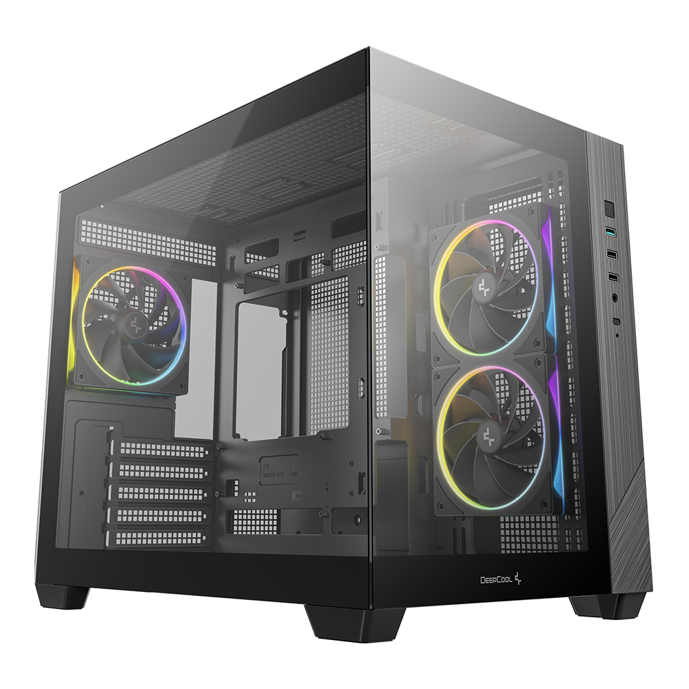 CASE (เคส) DEEPCOOL CG330 3F - MICRO-ATX BLACK