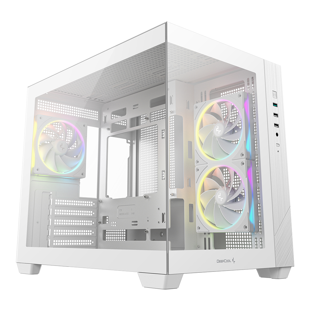 CASE (เคส) DEEPCOOL CG330 3F - MICRO-ATX WHITE