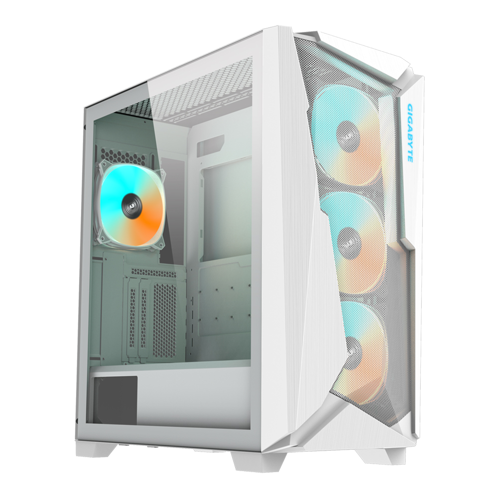 CASE (เคส) GIGABYTE C301 GLASS V2 - E-ATX WHITE GB-C301GW TYPE-C V2