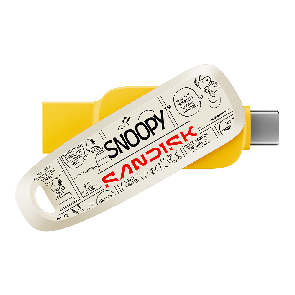 64 GB FLASH DRIVE (แฟลชไดร์ฟ) SANDISK SNOOPY PHONE DRIVE LIMITED EDITION - YELLOW SDDDC6-064G-PS46