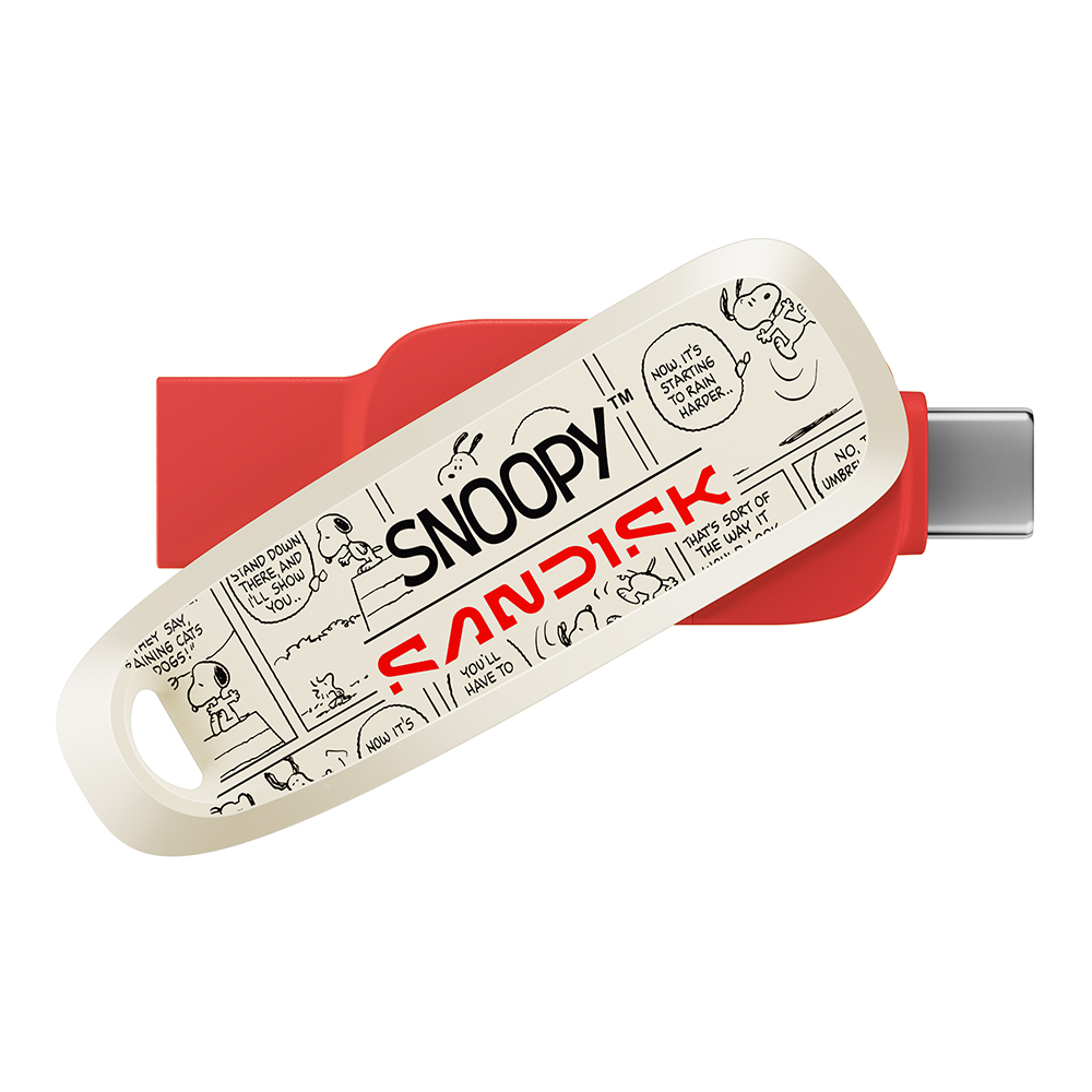 128 GB FLASH DRIVE (แฟลชไดร์ฟ) SANDISK SNOOPY PHONE DRIVE LIMITED EDITION - RED SDDDC6-128G-PS46