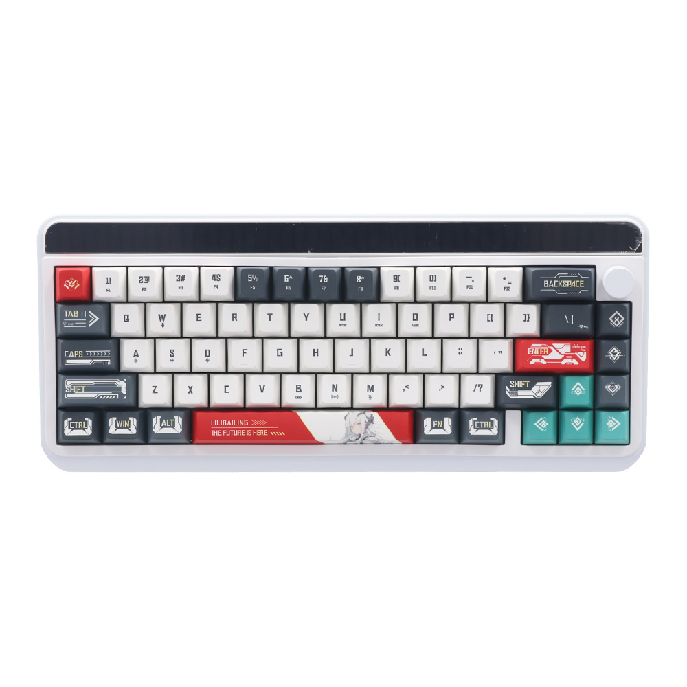 WIRELESS KEYBOARD (คีย์บอร์ดไร้สาย) AULA LEOBOG HI65 - JASPER SWITCH RGB EN WHITE