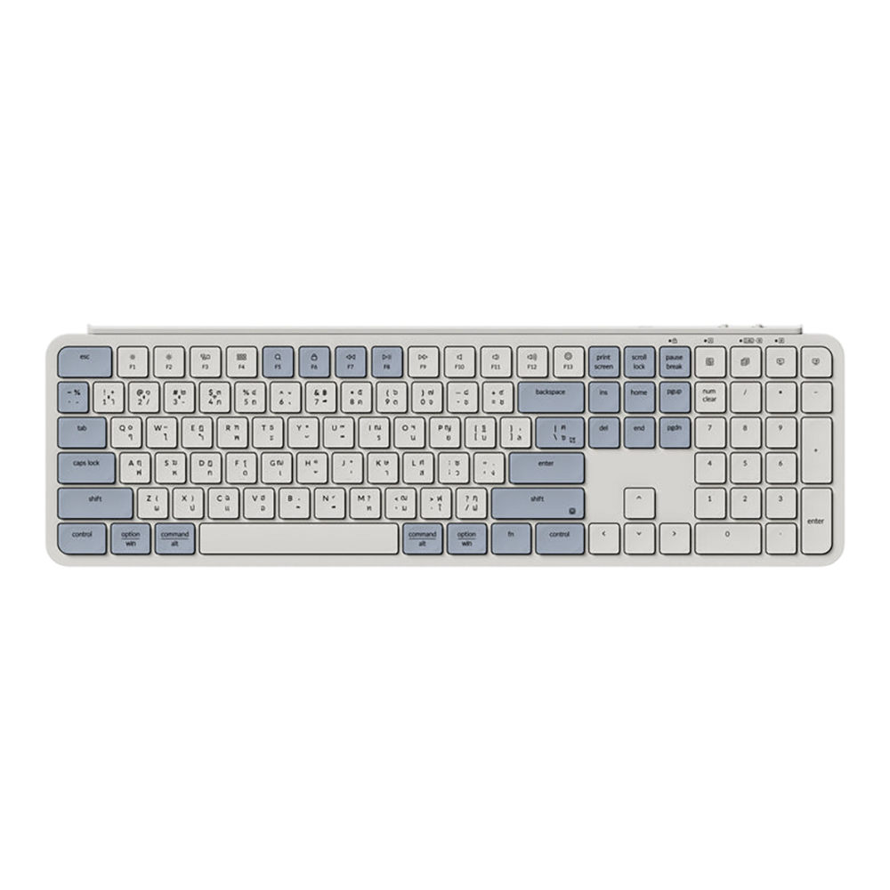 WIRELESS KEYBOARD (คีย์บอร์ดไร้สาย) KEYCHRON B6 PRO - SCISSOR SWITCH NON-BACKLIT EN/TH RETRO BLUE B6P-K11-TH