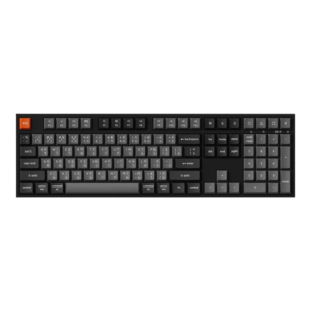 WIRELESS KEYBOARD (คีย์บอร์ดไร้สาย) KEYCHRON B36 - SCISSOR SWITCH NON-BACKLIT EN/TH CLASSIC BLACK B36-K15-TH