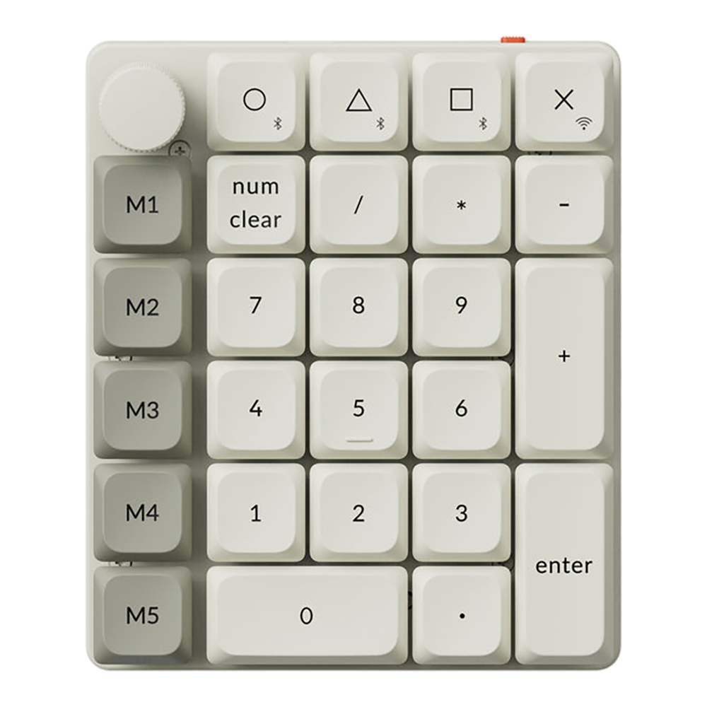 WIRELESS NUMPAD (นัมแพดไร้สาย) KEYCHRON K0 MAX - QMK/VIA KEYCHRON MILK POM BANANA SWITCH RGB FULL SHELL WHITE K0M-Q4
