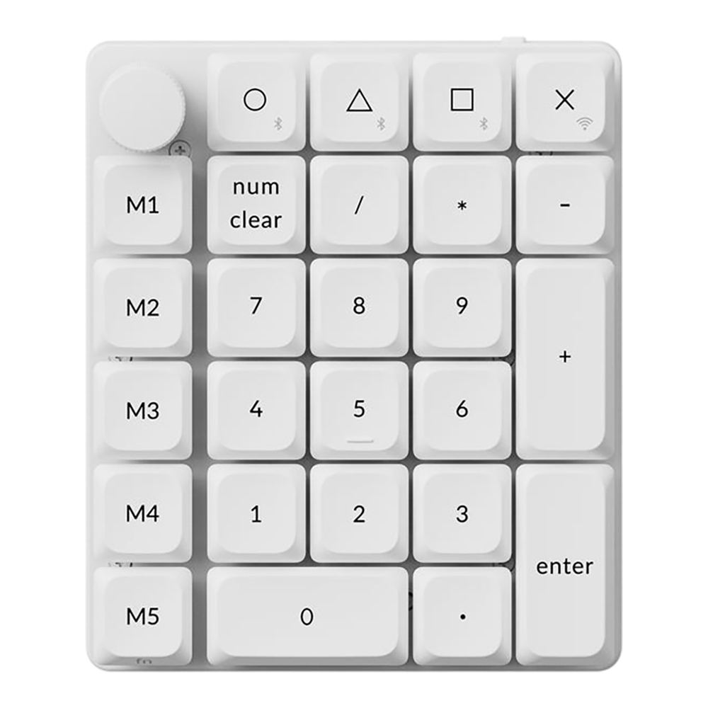 WIRELESS NUMPAD (นัมแพดไร้สาย) KEYCHRON K0 MAX - QMK/VIA KEYCHRON MILK POM BANANA SWITCH RGB WHITE K0M-Q4Z