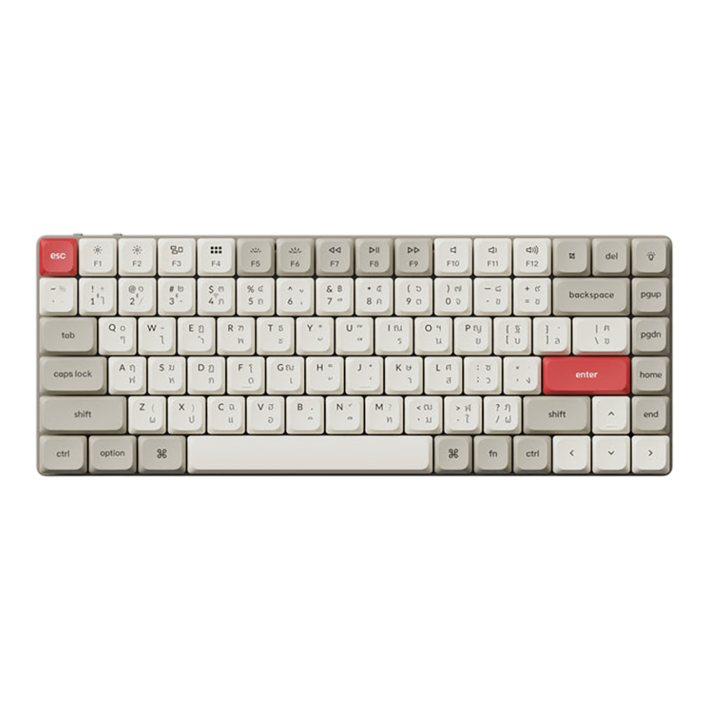 WIRELESS KEYBOARD (คีย์บอร์ดไร้สาย) KEYCHRON K3 MAX - QMK/VIA GATERON LOW-PROFILE 2.0 RED SWITCH RGB EN/TH RETRO K3M-L1-TH