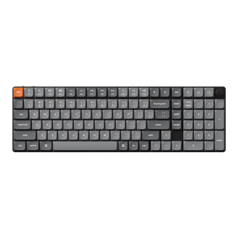 WIRELESS KEYBOARD (คีย์บอร์ดไร้สาย) KEYCHRON K17 MAX - QMK/VIA GATERON LOW-PROFILE BANANA SWITCH RGB EN/TH BLACK K17M-H4-TH