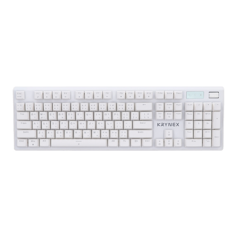 KEYBOARD (คีย์บอร์ด) NUBWO X806 - RED SWITCH RGB EN/TH WHITE