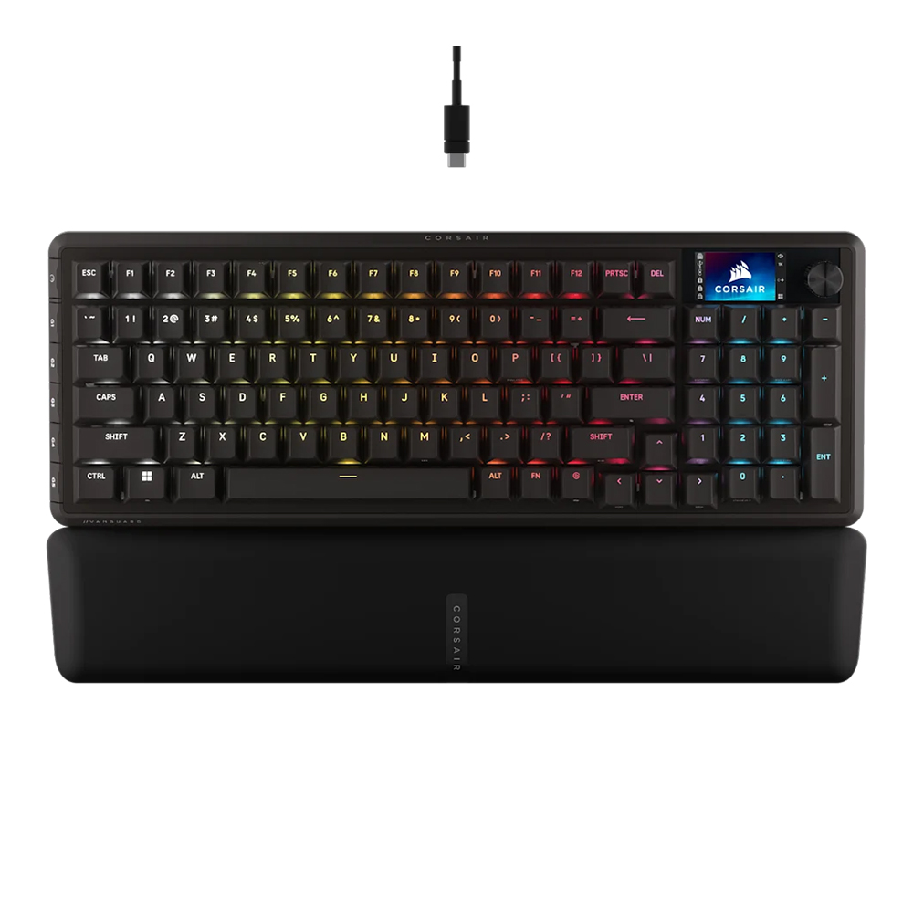 KEYBOARD (คีย์บอร์ด) CORSAIR VANGUARD 96 - CORSAIR MLX PLASMA SWITCH RGB EN/TH BLACK CH-91E901E-TH