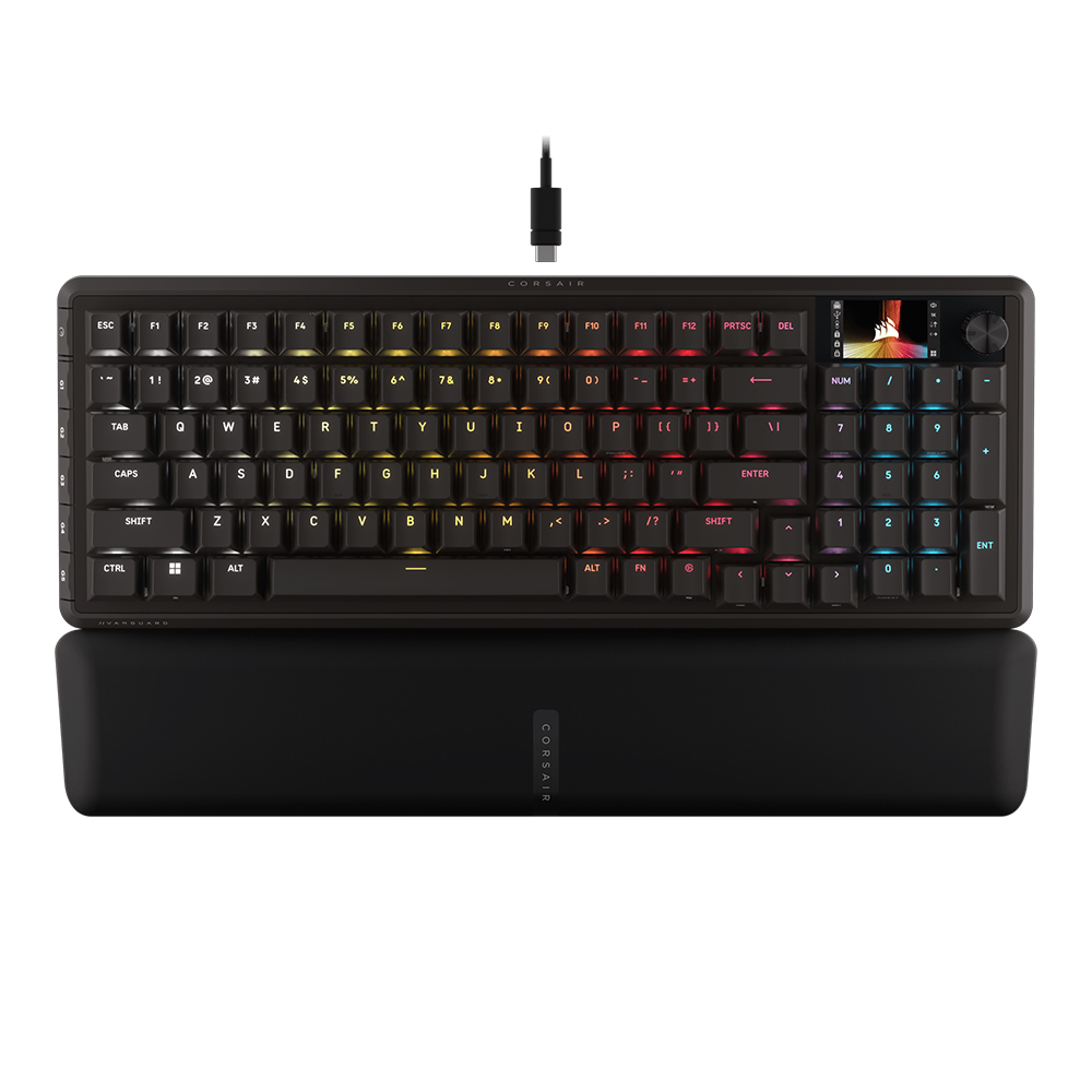 KEYBOARD (คีย์บอร์ด) CORSAIR VANGUARD PRO 96 - CORSAIR MGX HYPERDRIVE MAGNETIC SWITCH RGB EN BLACK CH-91E911G-NA