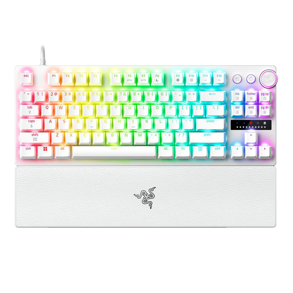 KEYBOARD (คีย์บอร์ด) RAZER HUNTSMAN V3 PRO TENKEYLESS 8KHz - RAZER ANALOG OPTICAL SWITCH GEN-2 CHROMA RGB EN WHITE