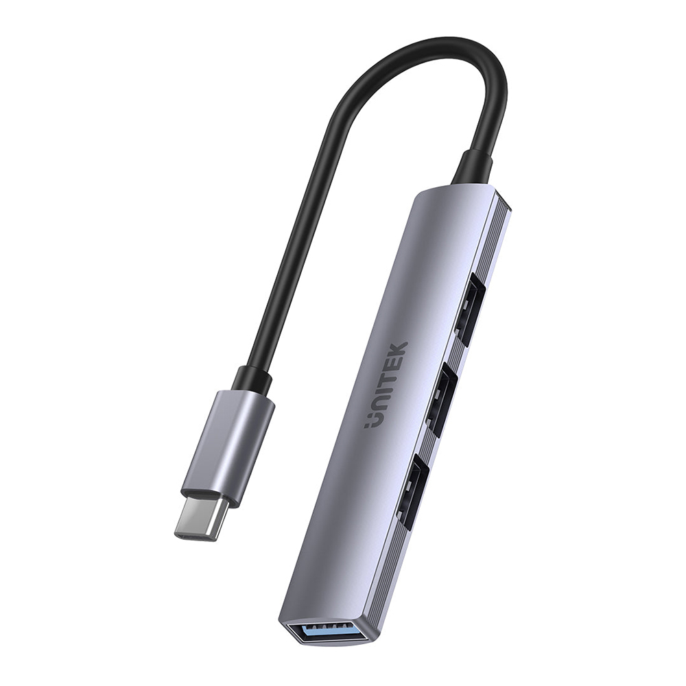 USB-C HUB (ยูเอสบีซีฮับ) UNITEK H1208B - 4 IN 1 USB C HUB