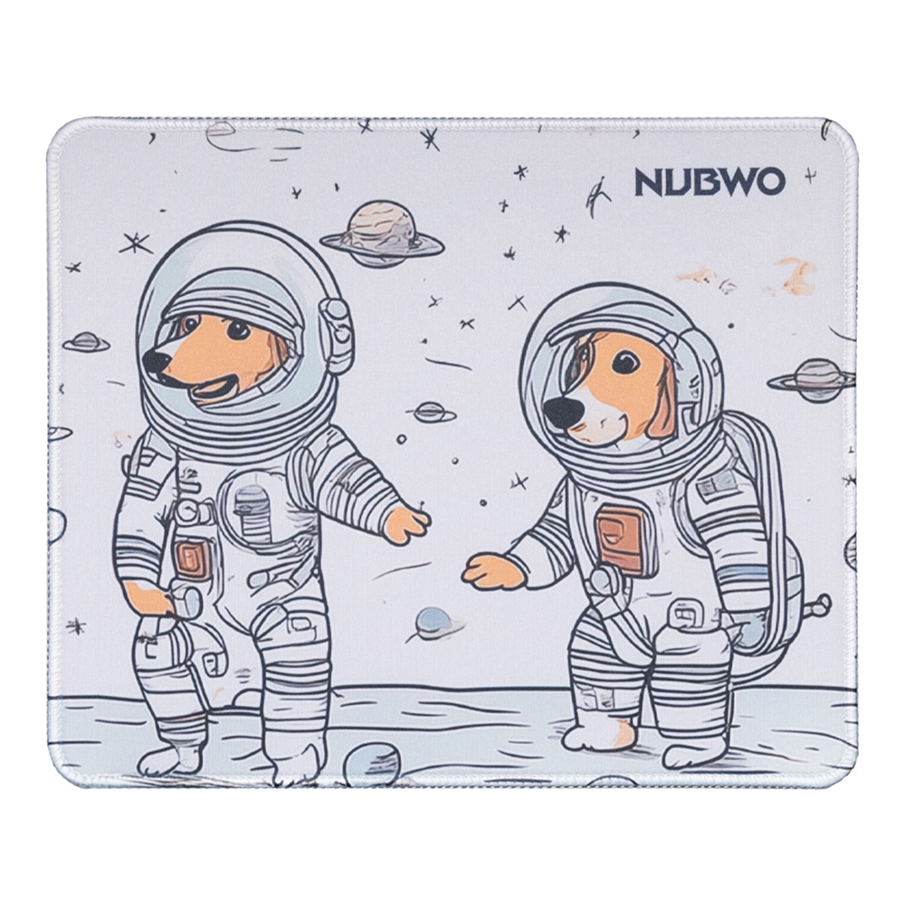 MOUSE PAD (เมาส์แพด) NUBWO NP643 SPACE DOG SIZE S - 300 x 250 x 3 MM
