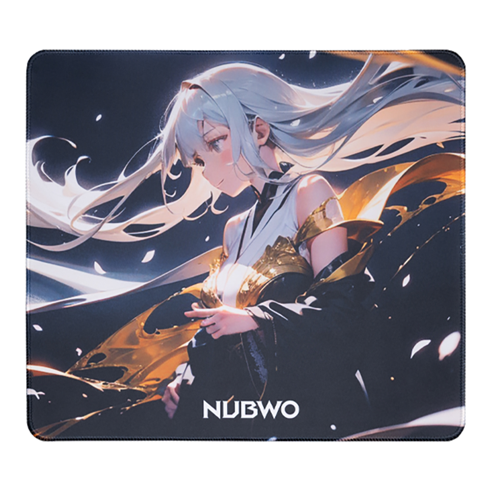 MOUSE PAD (เมาส์แพด) NUBWO NP643 GOLDEN PRINCESS SIZE M - 450 x 400 x 3 MM