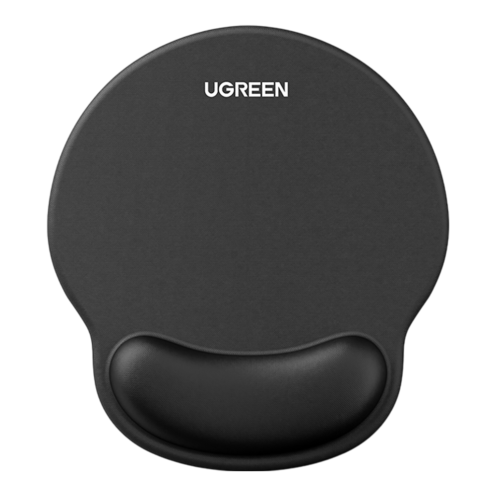 MOUSE PAD (เมาส์แพด) UGREEN LP668 - ERGONOMIC MOUSE PAD WITH WRIST REST 220 x 245 BLACK 25245
