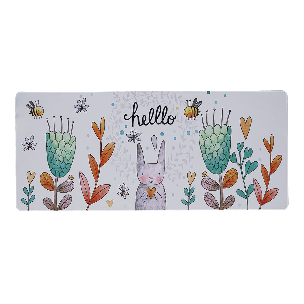 MOUSE PAD (เมาส์แพด) HANA BUNNY BLOOM - SIZE XL 900 x 400 x 3 MM