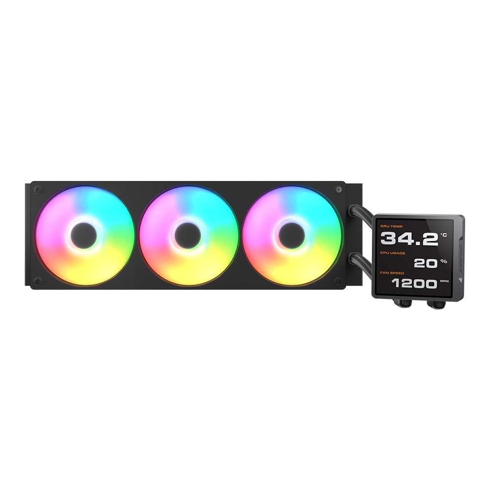 CPU LIQUID COOLER (ระบบระบายความร้อนด้วยน้ำ) COUGAR POSEIDON VISTEK PRO ARGB 240 - BLACK