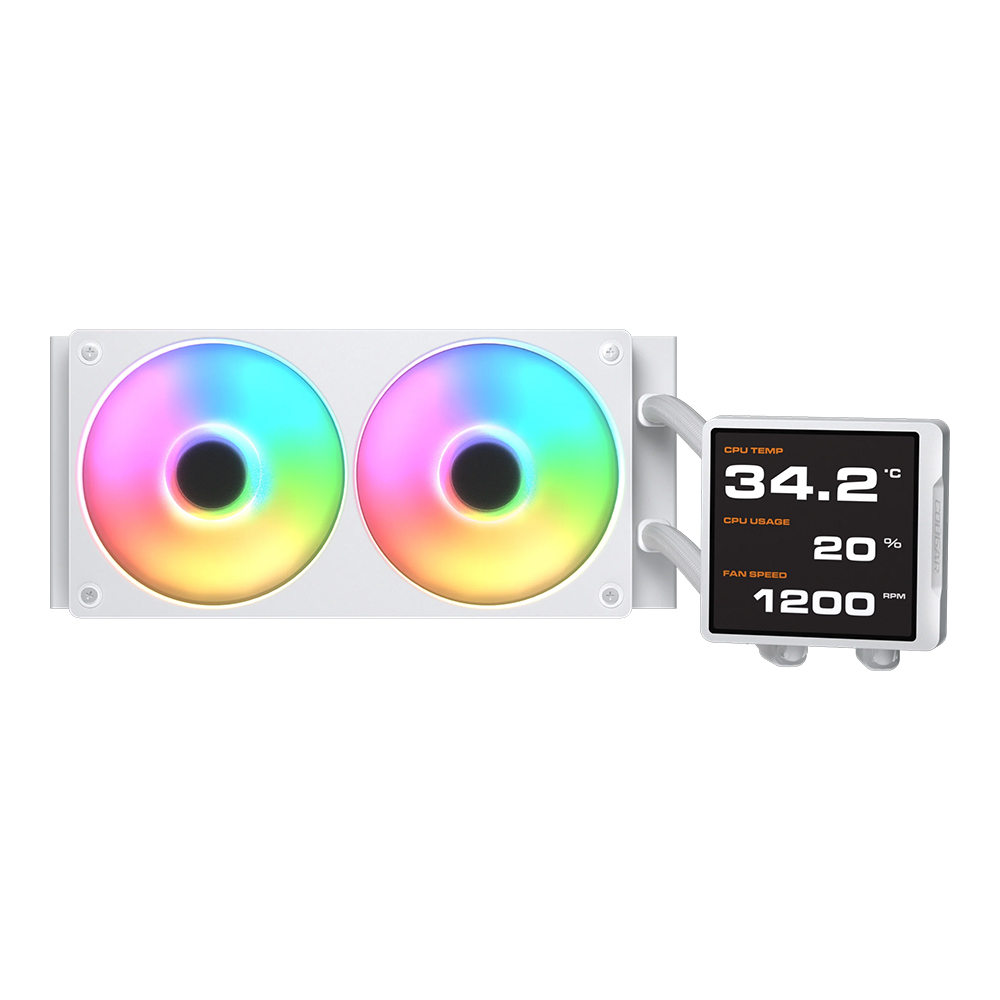 CPU LIQUID COOLER (ระบบระบายความร้อนด้วยน้ำ) COUGAR POSEIDON VISTEK PRO ARGB 240 - WHITE