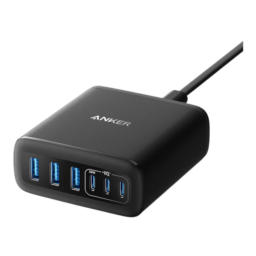 CHARGER (ที่ชาร์จ) ANKER 112W 6-PORTS GaN - BLACK A2154E11