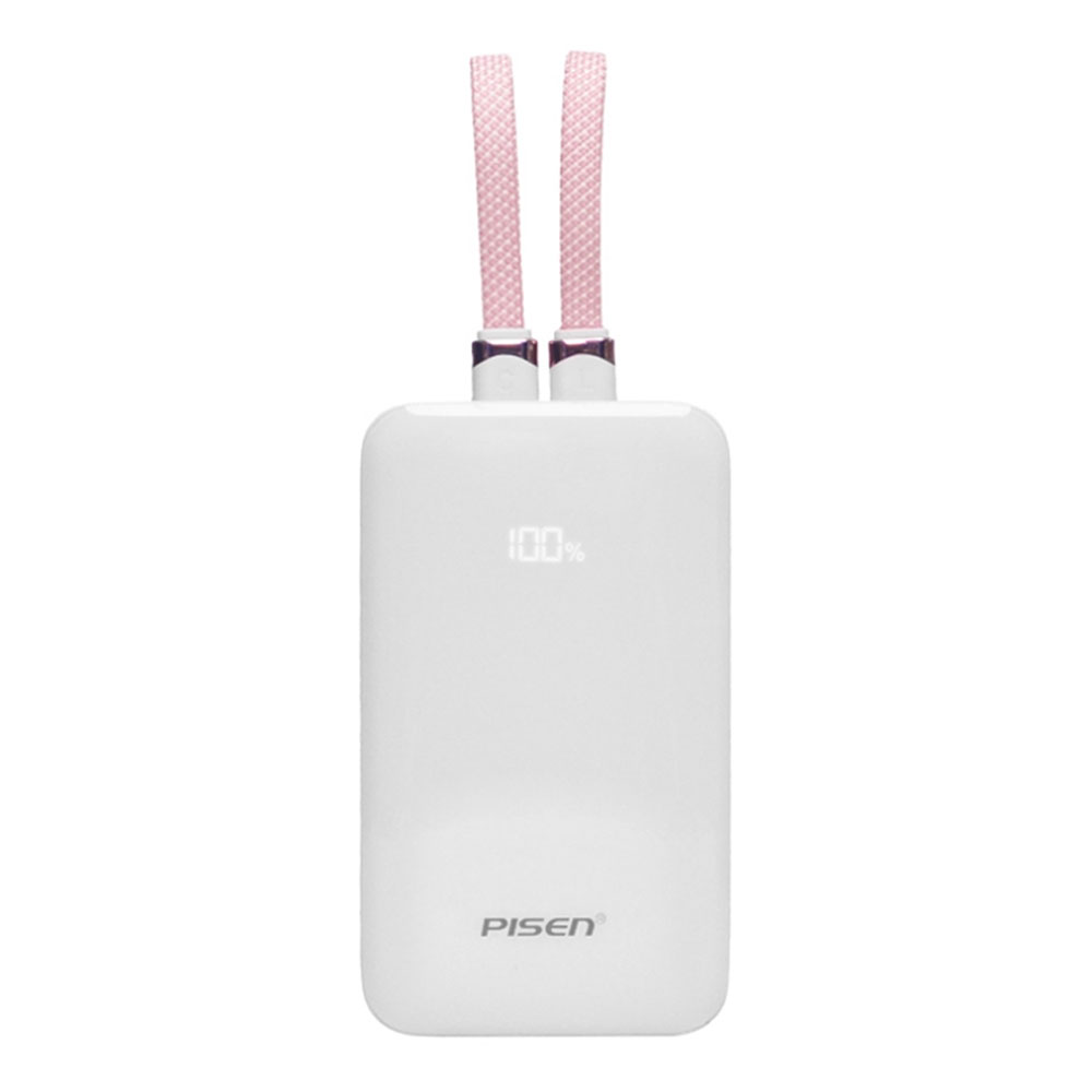POWER BANK (พาวเวอร์แบงค์) PISEN TP-D165 POWERLINK BUNNY X2 2IN1 - 22.5W 10000 mAh WHITE