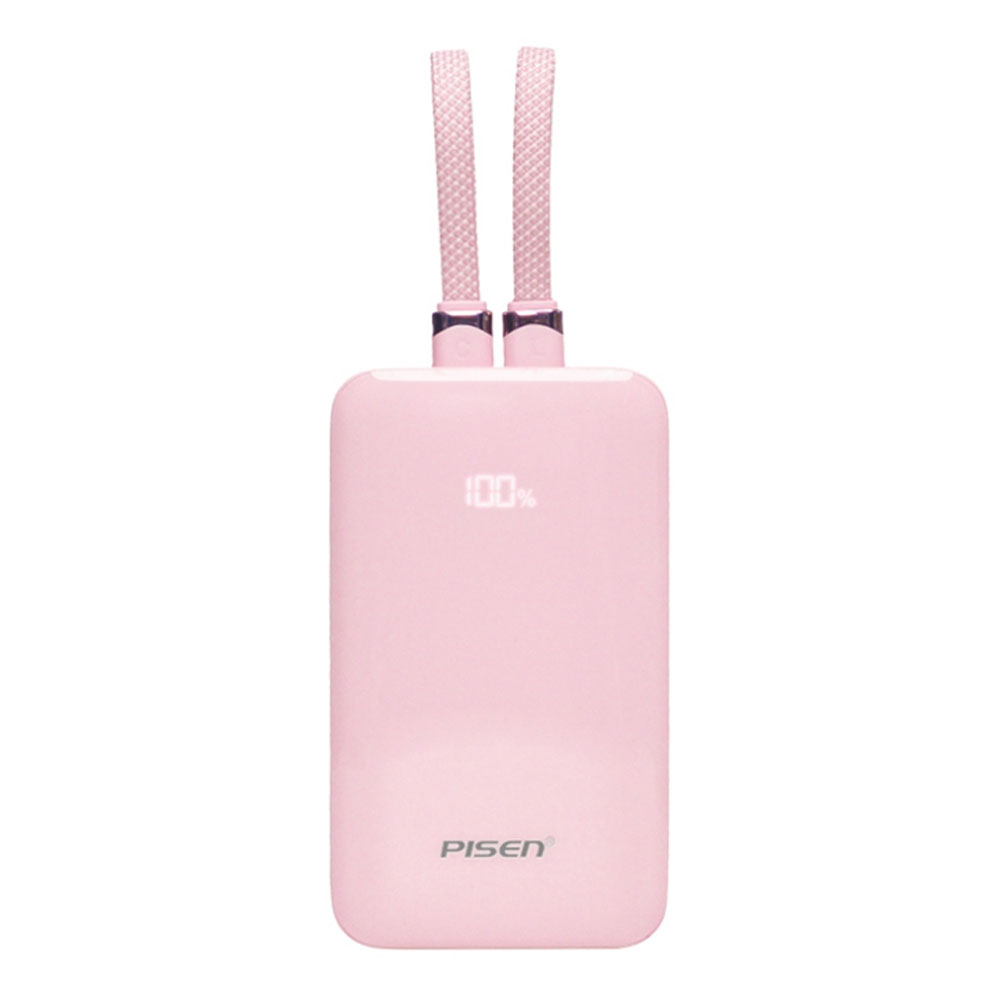 POWER BANK (พาวเวอร์แบงค์) PISEN TP-D165 POWERLINK BUNNY X2 2IN1 - 22.5W 10000 mAh PINK