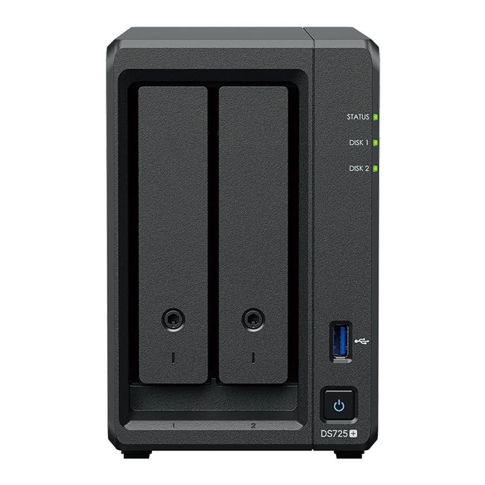 NAS (อุปกรณ์จัดเก็บข้อมูลบนเครือข่าย) SYNOLOGY DISKSTATION DS725+ & 8 TB 3.5 INCH HAT3320-8T x 2