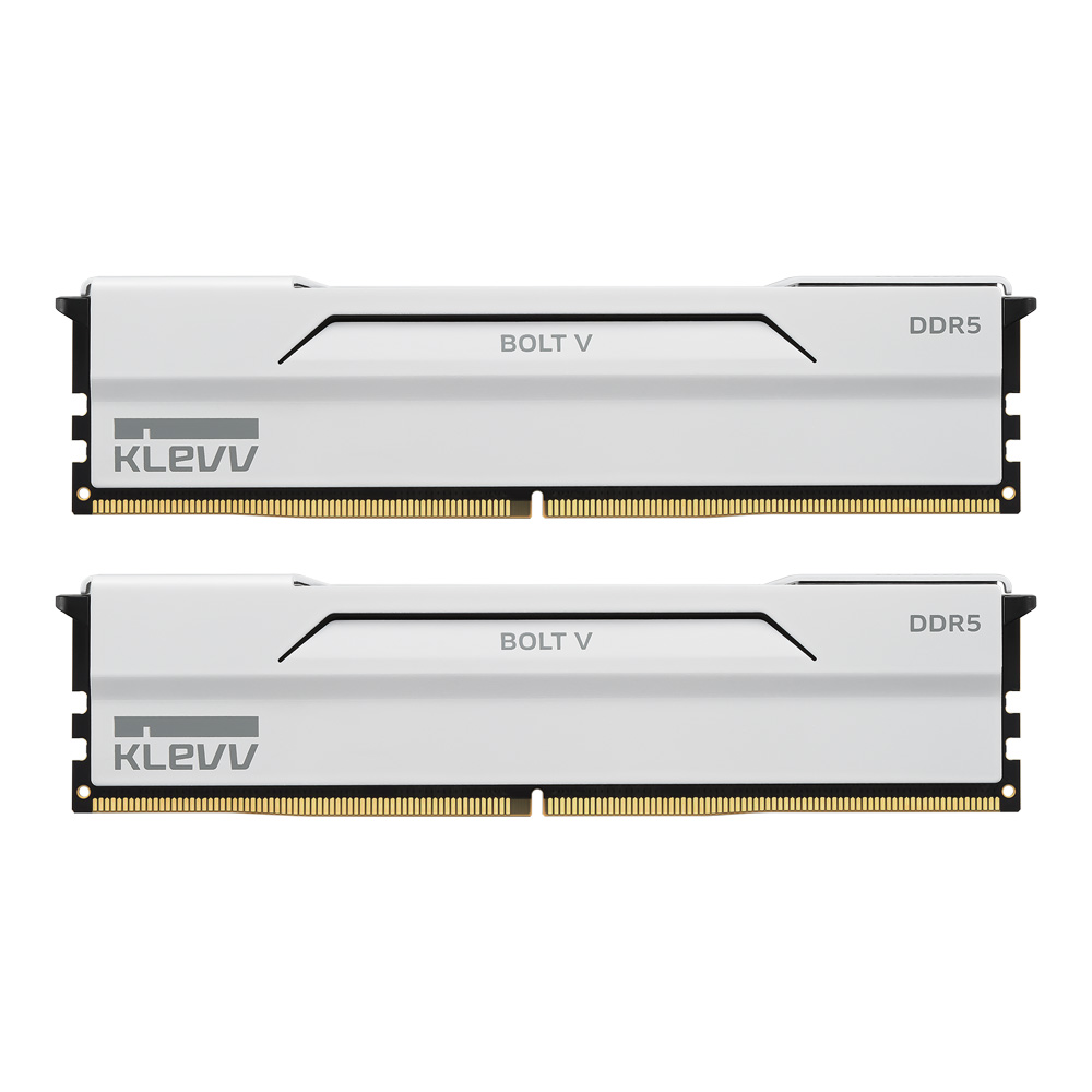 32GB (16GBx2) DDR5 6400MHz RAM (หน่วยความจำ) KLEVV BOLT V - AMD EXPO INTEL XMP CL30 PURE WHITE KD5AGUA80-64B300I
