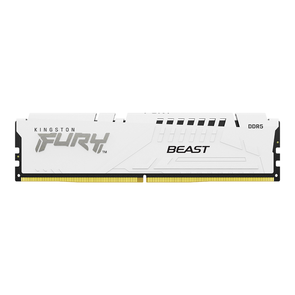 16GB (16GBx1) DDR5 5200MHz RAM (หน่วยความจำ) KINGSTON FURY BEAST DDR5 - INTEL XMP CL40 WHITE KF552C40BW-16