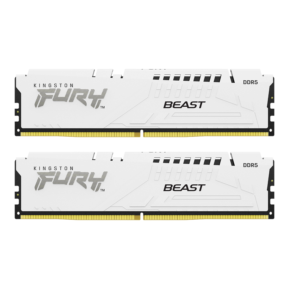 64GB (32GBx2) DDR5 5600MHz Kingston Fury Beast - Intel XMP CL40 White