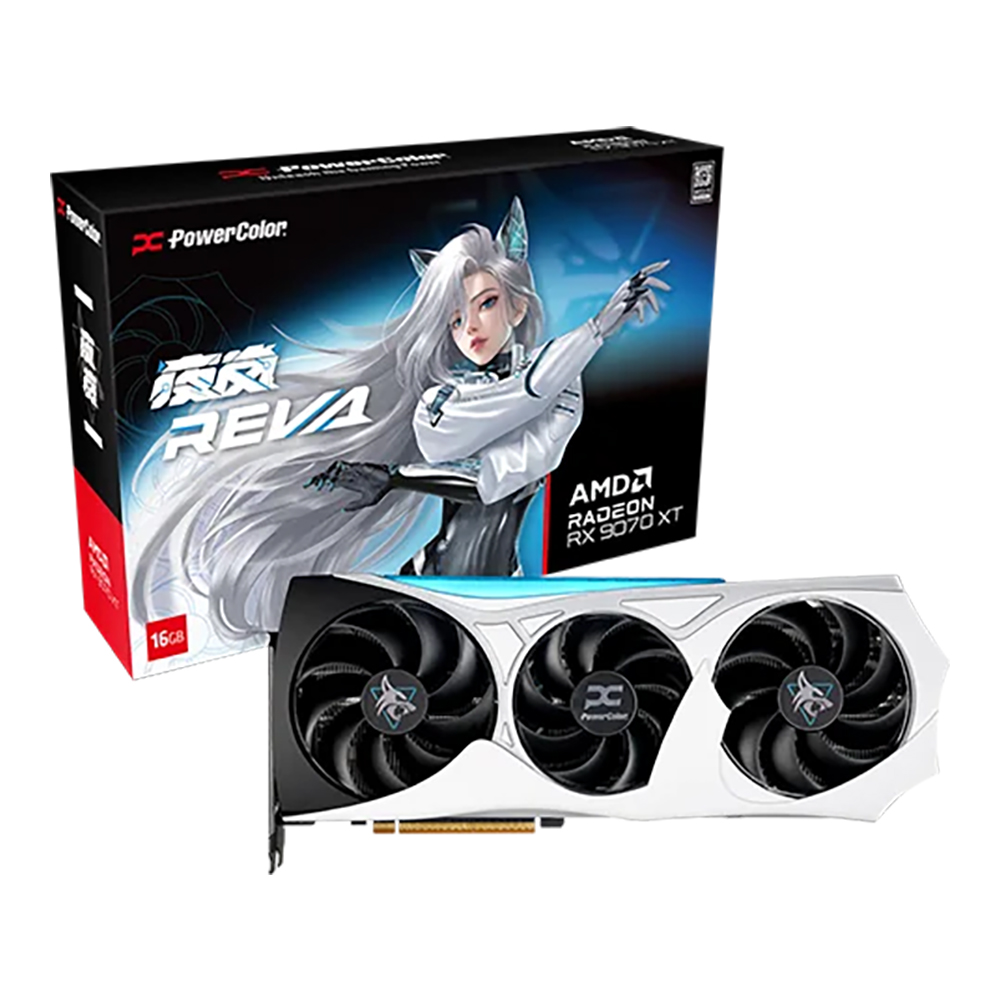 VGA (การ์ดแสดงผล) POWERCOLOR HELLHOUND AMD RADEON RX 9070 XT 16GB GDDR6 REVA EDITION - RX9070XT 16G-L/OC/REVA