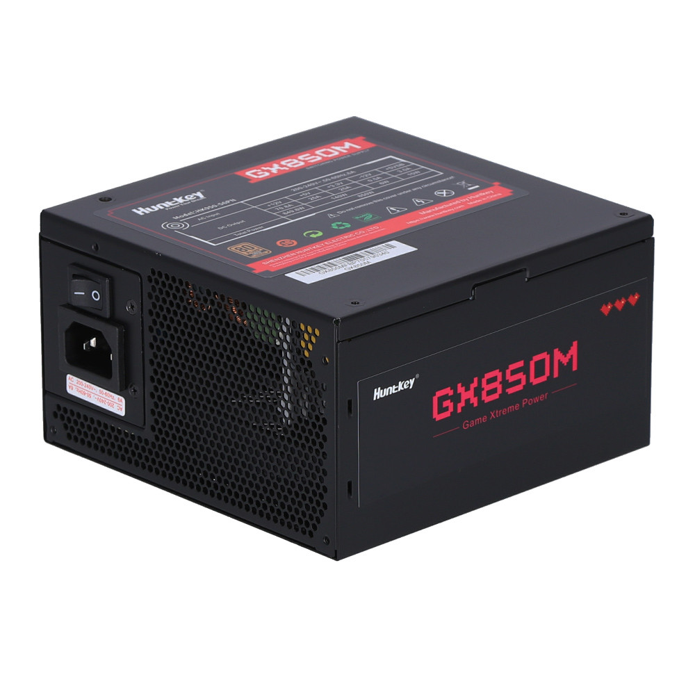 POWER SUPPLY (อุปกรณ์จ่ายไฟ) HUNTKEY GX850M - 850W 80 PLUS GOLD ATX BLACK