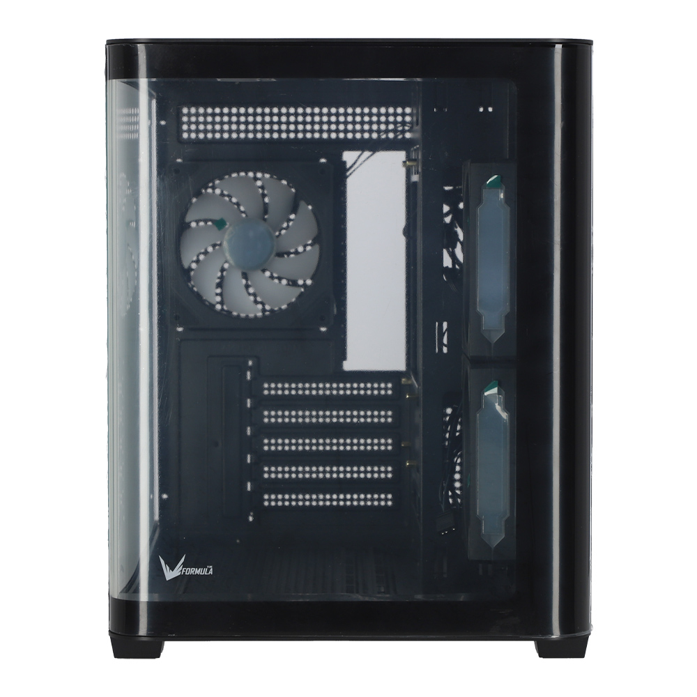 CASE (เคส) FORMULA V LINE CRYSTAL U2M FLOE - MICRO-ATX BLACK