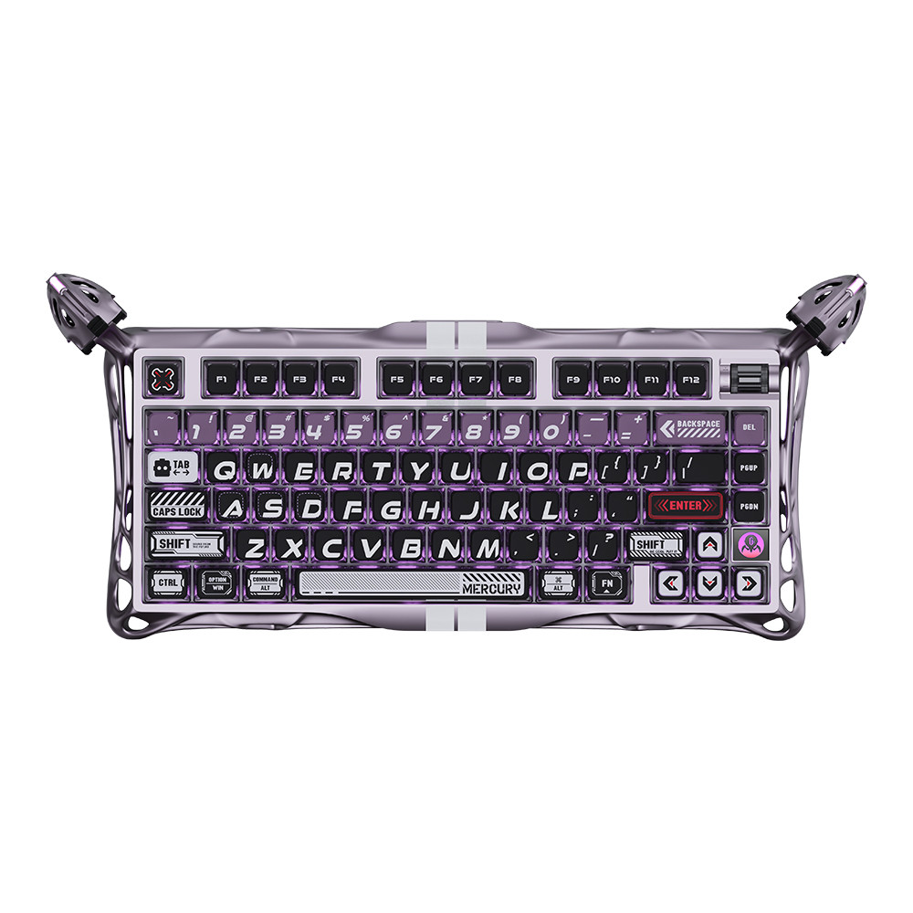 KEYBOARD (คีย์บอร์ด) GRAVASTAR MERCURY V75 PRO MAGNETIC SWITCH RGB EN - IRON PURPLE