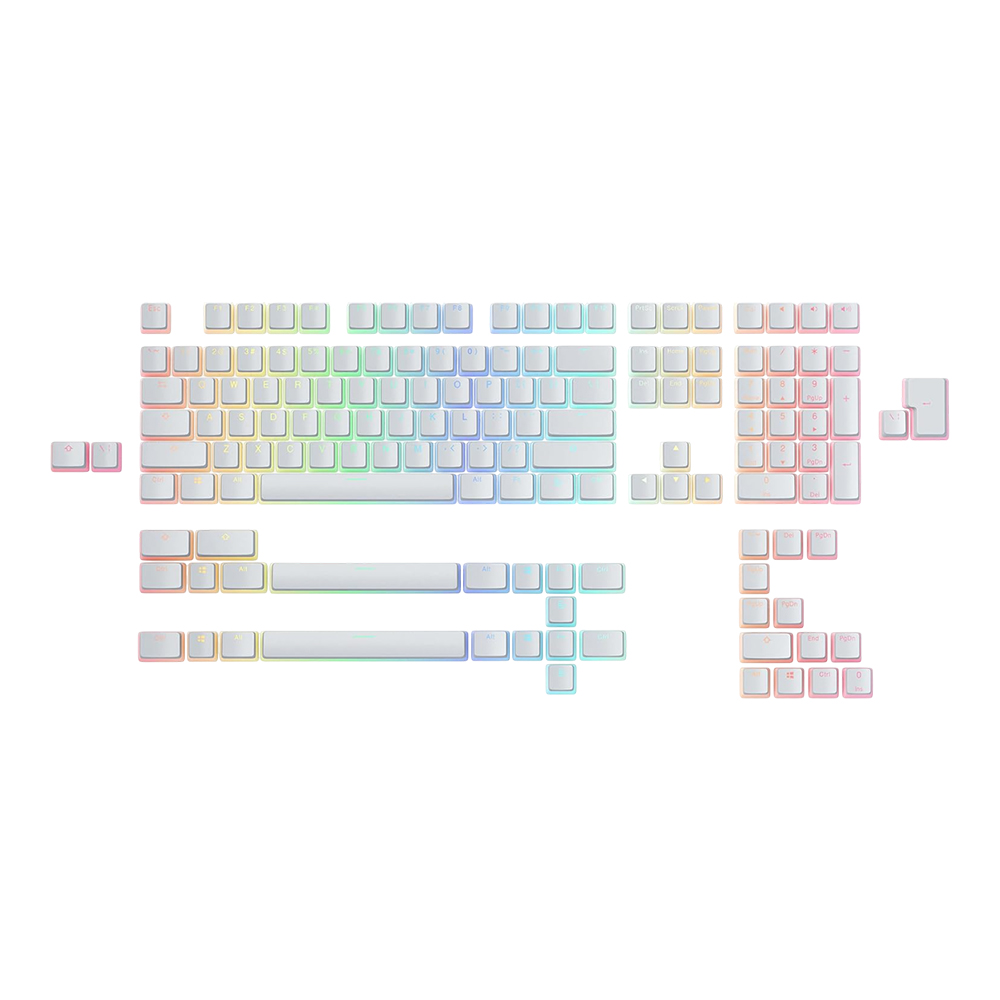 KEYCAP (คีย์แคป) GLORIOUS AURA V2 - 145 KEYS PBT ANSI/ISO EN WHITE