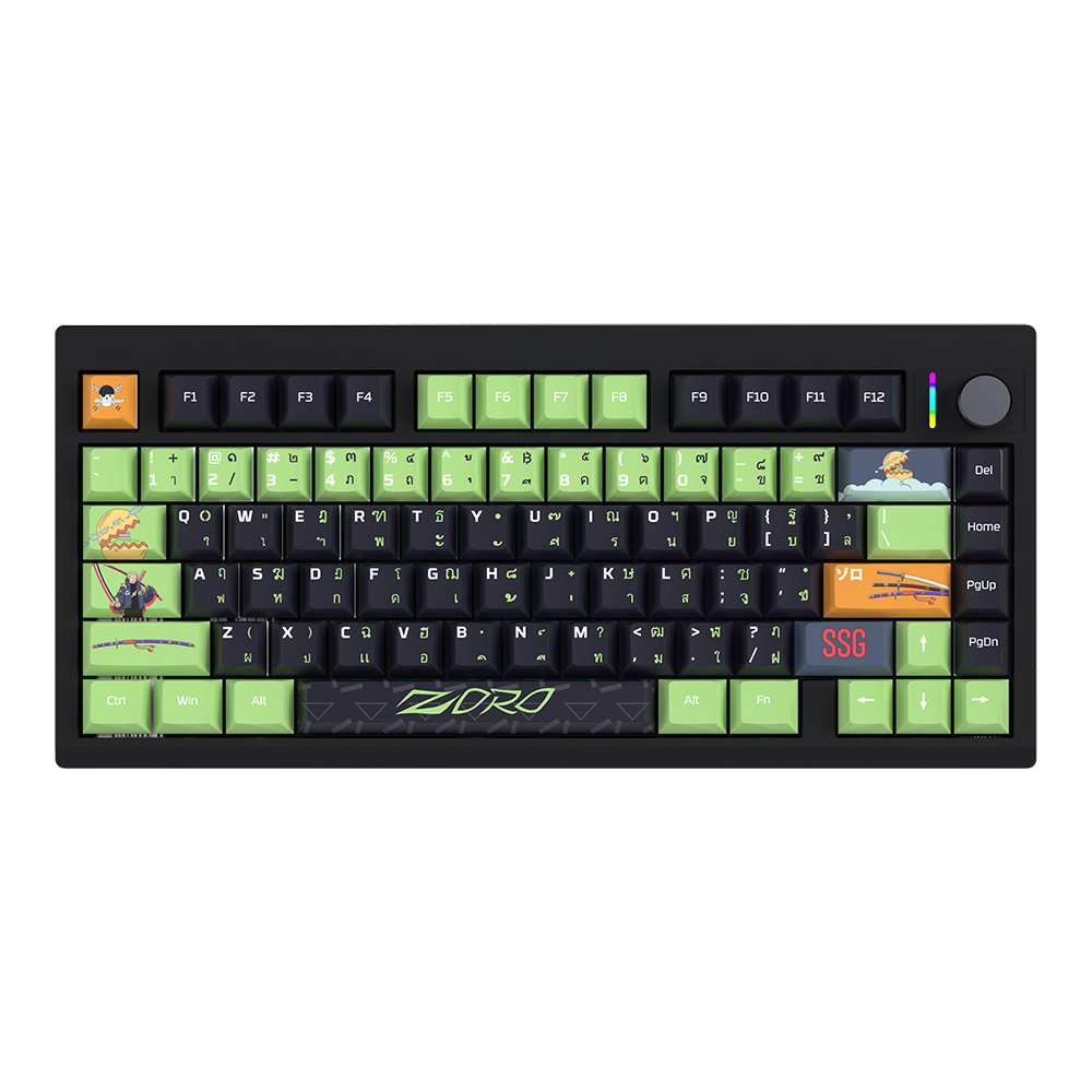 WIRELESS KEYBOARD (คีย์บอร์ดไร้สาย) FANTECH X ONE PIECE MK921 MAXFIT8 - QMK/VIA WHITE SWITCH EN/TH ZORO EGGHEAD EDITION