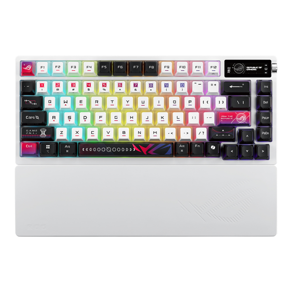 WIRELESS KEYBOARD (คีย์บอร์ดไร้สาย) ASUS ROG AZOTH X - ROG NX STORM V2 SWITCH RGB EN WHITE