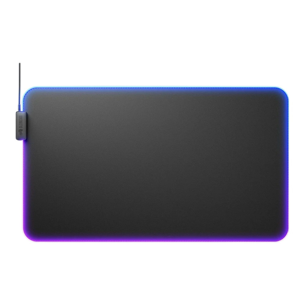 MOUSE PAD (เมาส์แพด) GLORIOUS GMP 2 GLED RGB - SIZE XL EXTENDED 610 x 355 x 3 MM BLACK