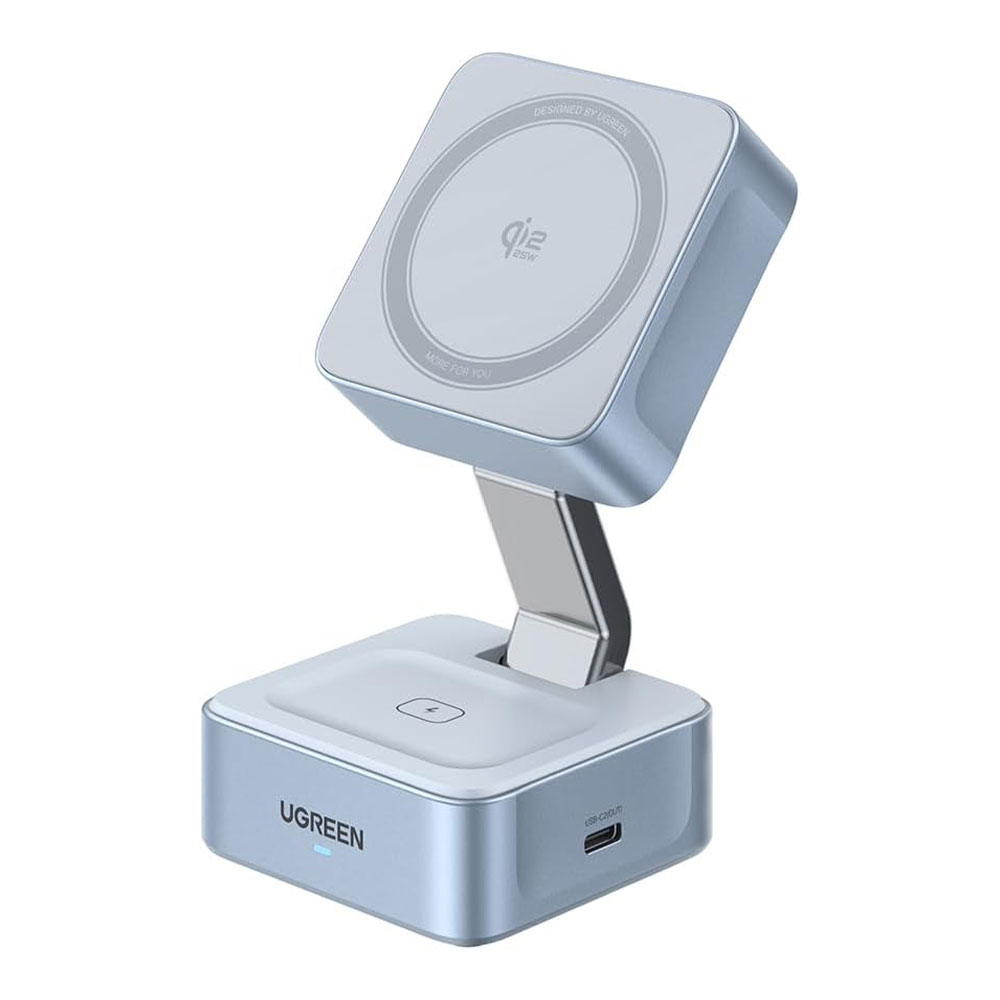 WIRELESS CHARGER (ที่ชาร์จไร้สาย) UGREEN W752 MAGNETIC 2IN1 - 25W QI2.2 (55960B)
